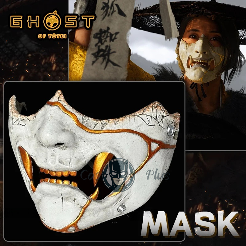 Anime Cosplay Women - Game Ghost of Yotei Atsu Mask