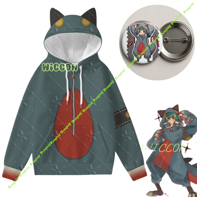 Anime Cosplay Cat - Cat Ears Gachiakuta Guita Printed Hoodie
