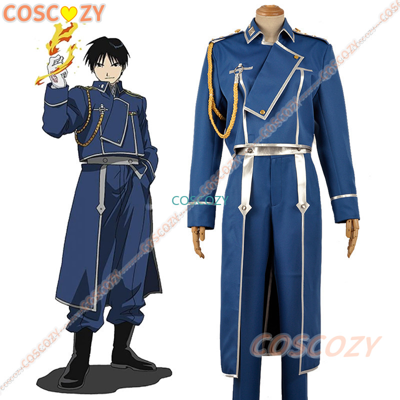 Fullmetal Alchemist Coat - Roy Mustang Cosplay Costume Anime Fullmetal