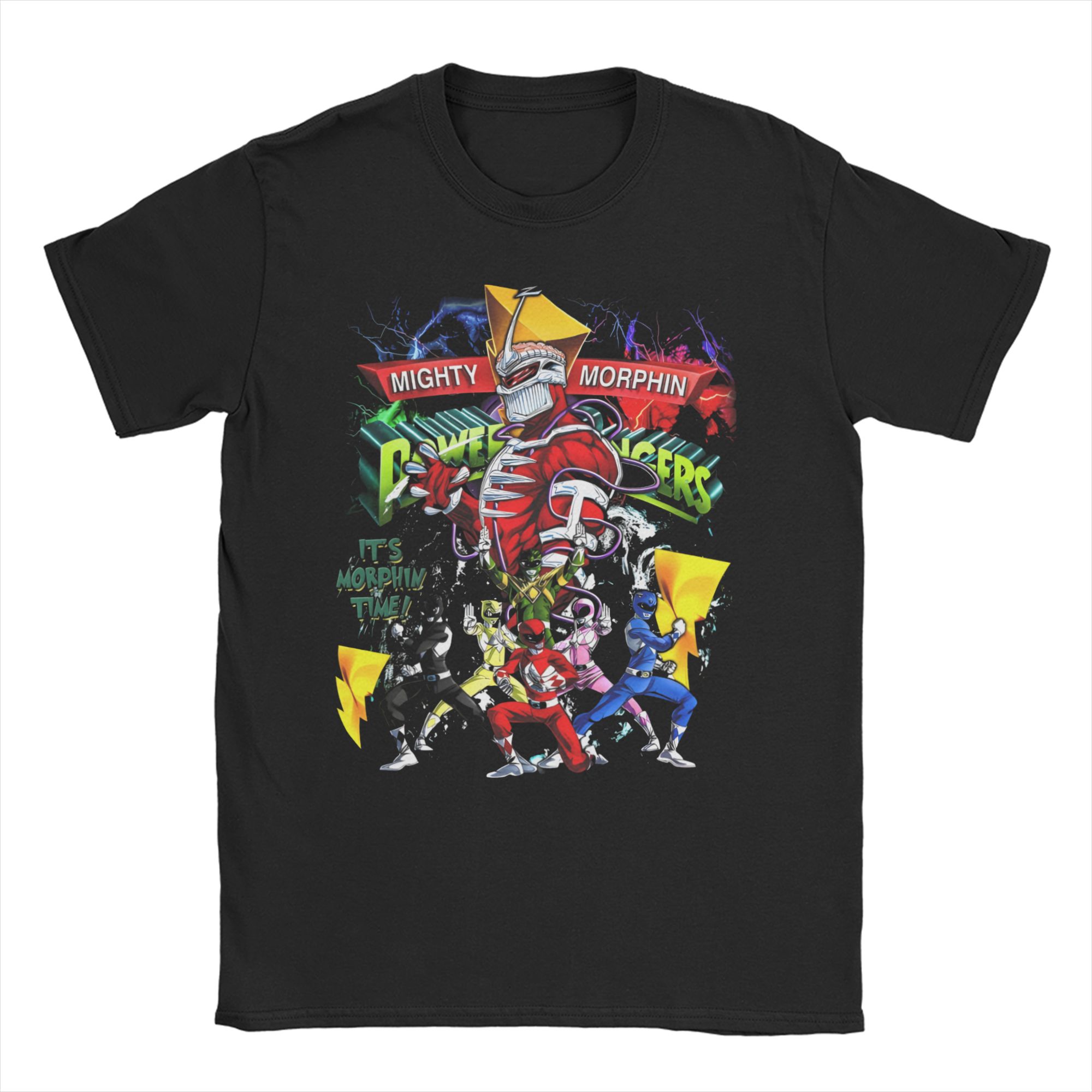Anime Cosplay Ideas Male - Vintage Mighty Morphin Power Rangers T-Shirt