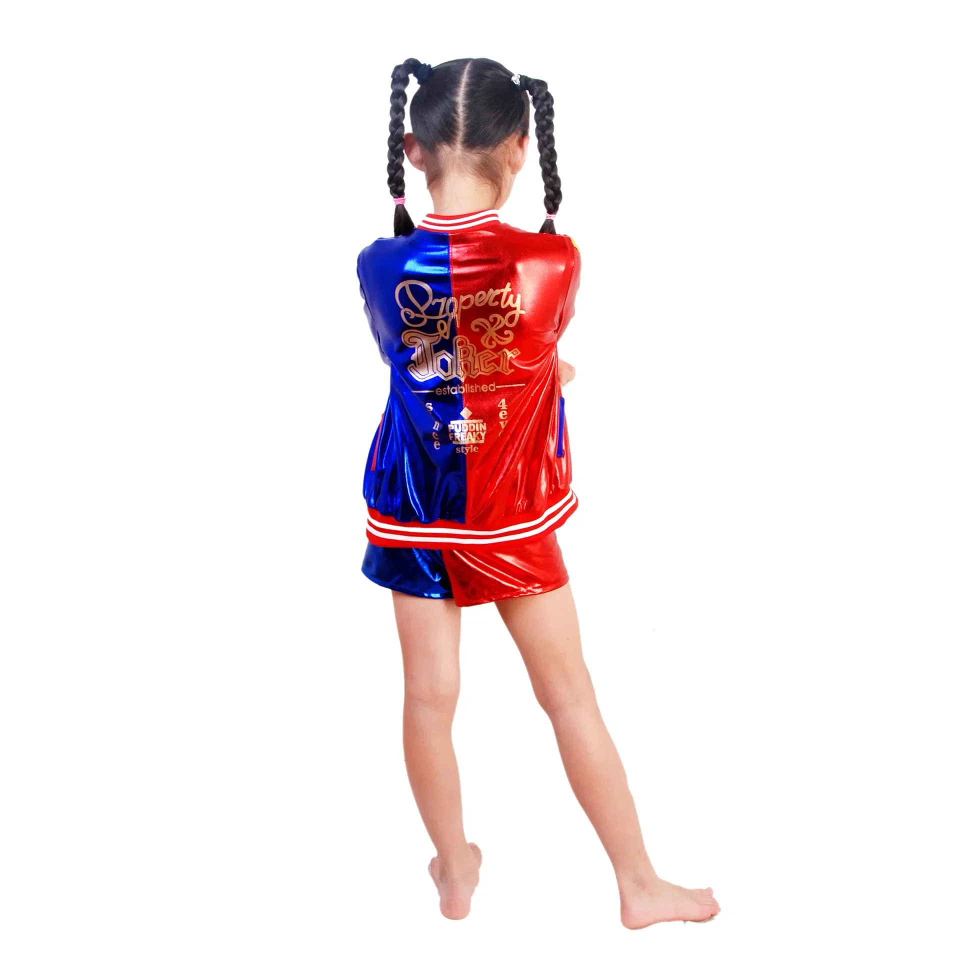 【Retro Punk Jester Harley Cost - Anime Harley Quinn Cosplay recensie en prijs