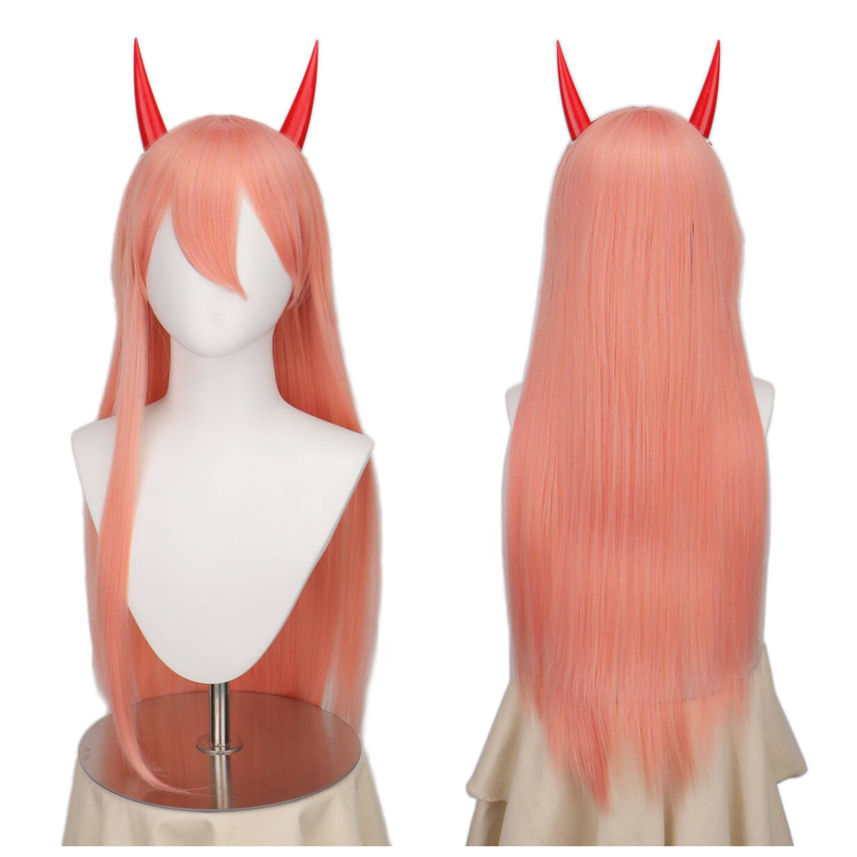 Long Orange Pink Heat Resistan - Anime Cosplay Makima recensie en prijs