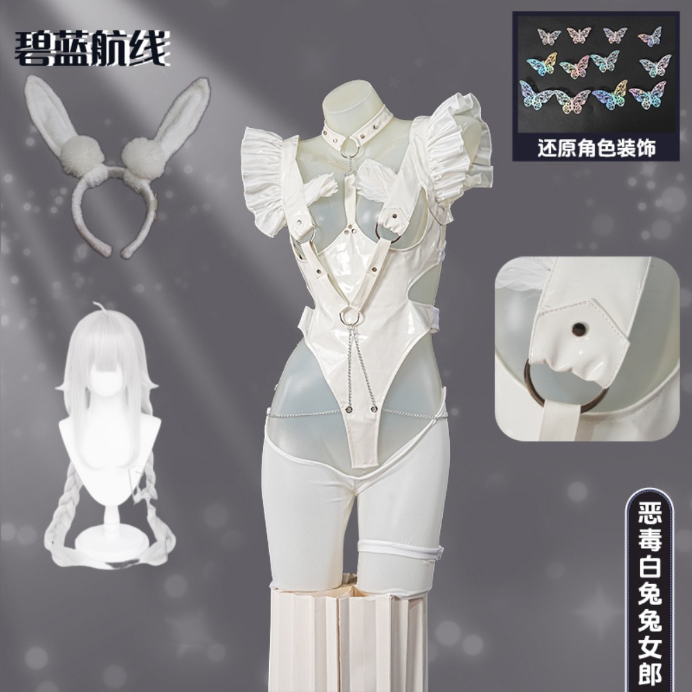 Azur Lane Le Malin Lazy White  - Anime Cosplay Bunny recensie en prijs