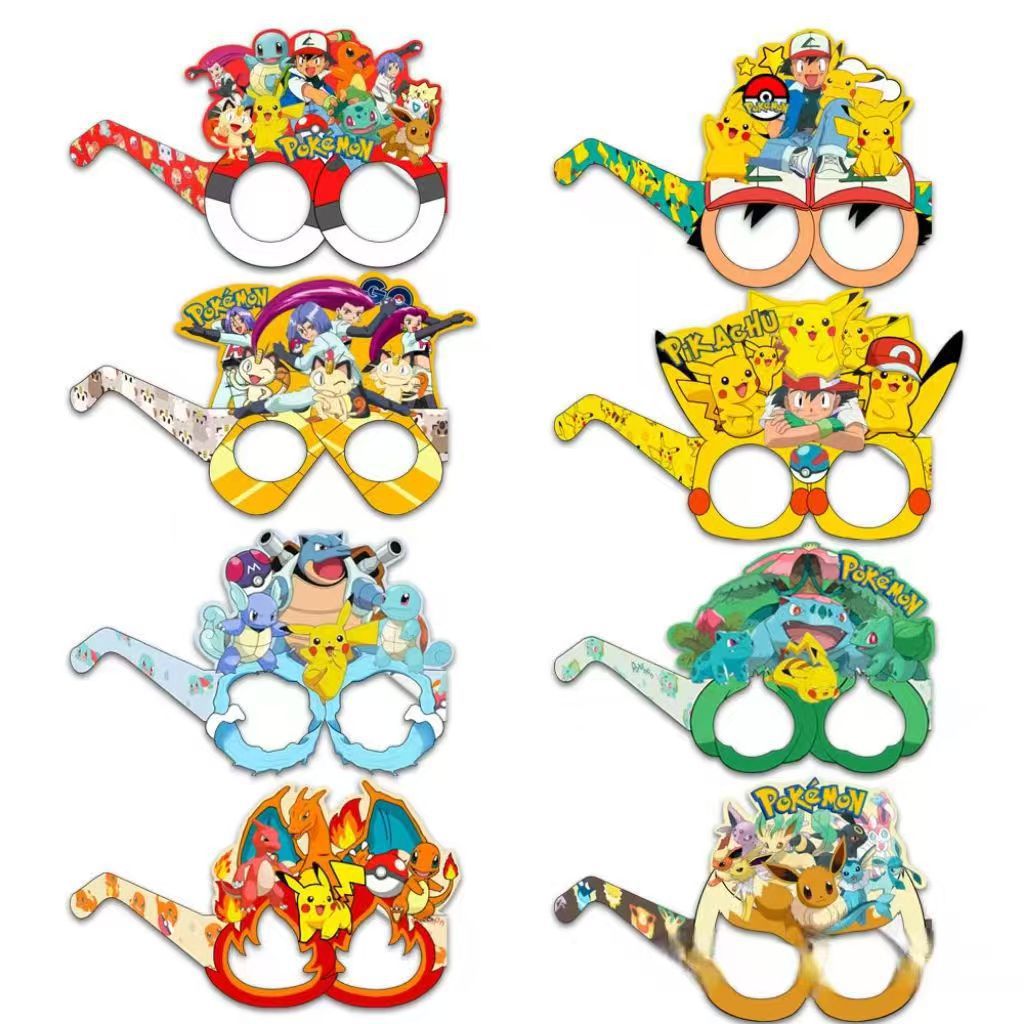 Pokémon-themed paper glasses.  - Anime Cosplay Roleplay recensie en prijs