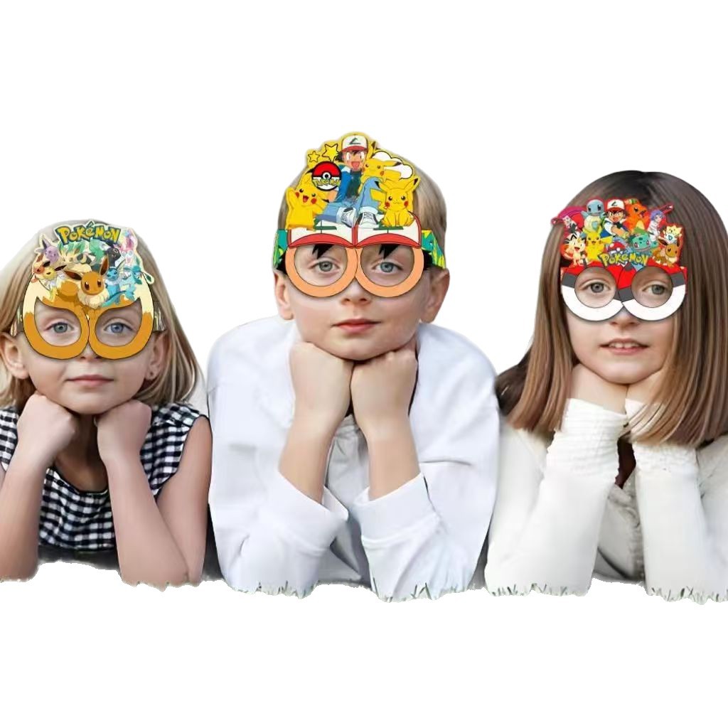 Pokémon-themed paper glasses.  - Anime Cosplay Roleplay recensie en prijs