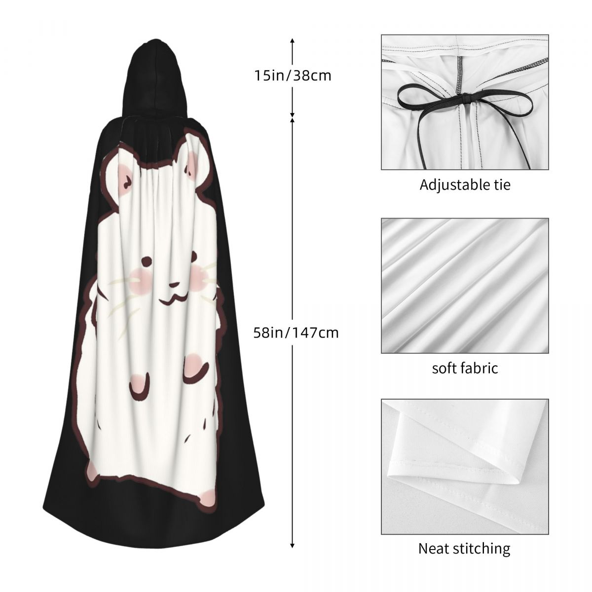 Cute Hamster Drawing Long Hood - Anime Cosplay Drawing recensie en prijs