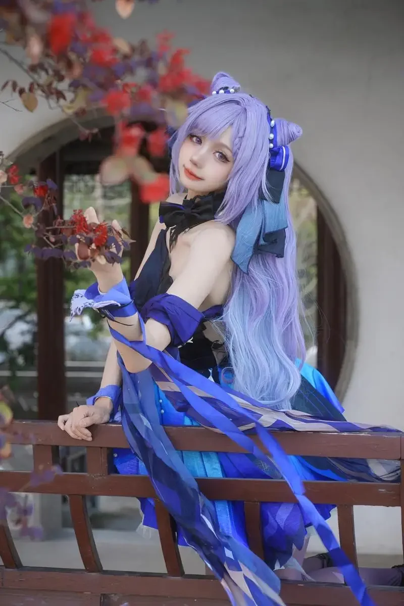 Genshin Impact Keqing Opulent  - Anime Cosplay Cat recensie en prijs