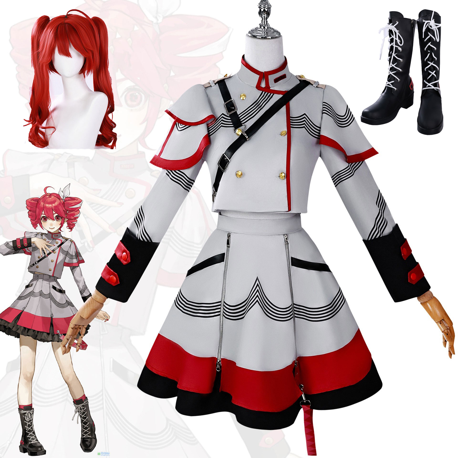 Kasane Teto cosplay costume ad - Anime Cosplay Makeup recensie en prijs