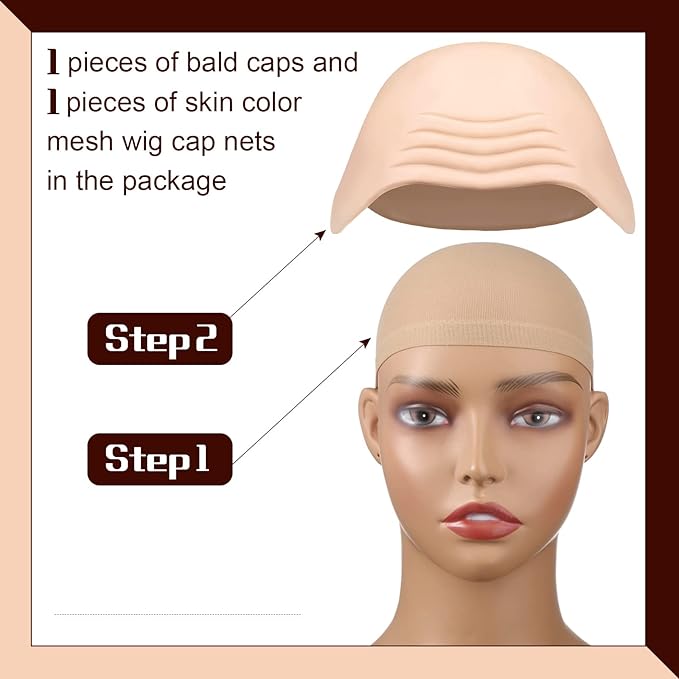 2 Pieces Latex Bald Cap with N - Anime Cosplay Makeup recensie en prijs