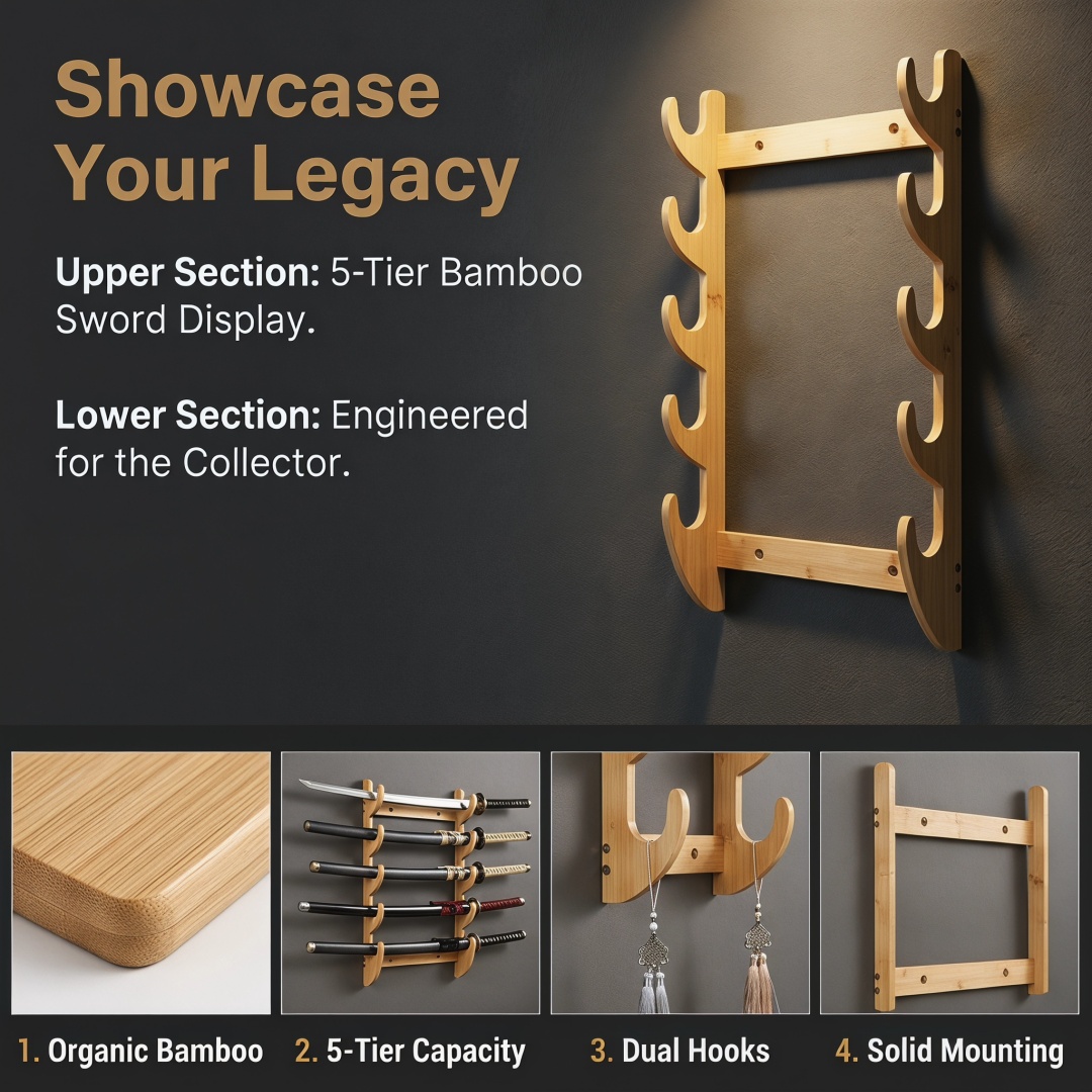 8-Layers Wall Sword Storage Sh - Anime Cosplay Katana recensie en prijs