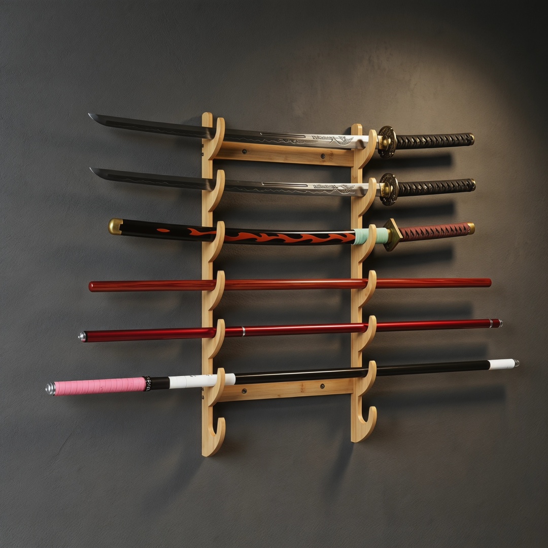 8-Layers Wall Sword Storage Sh - Anime Cosplay Katana recensie en prijs