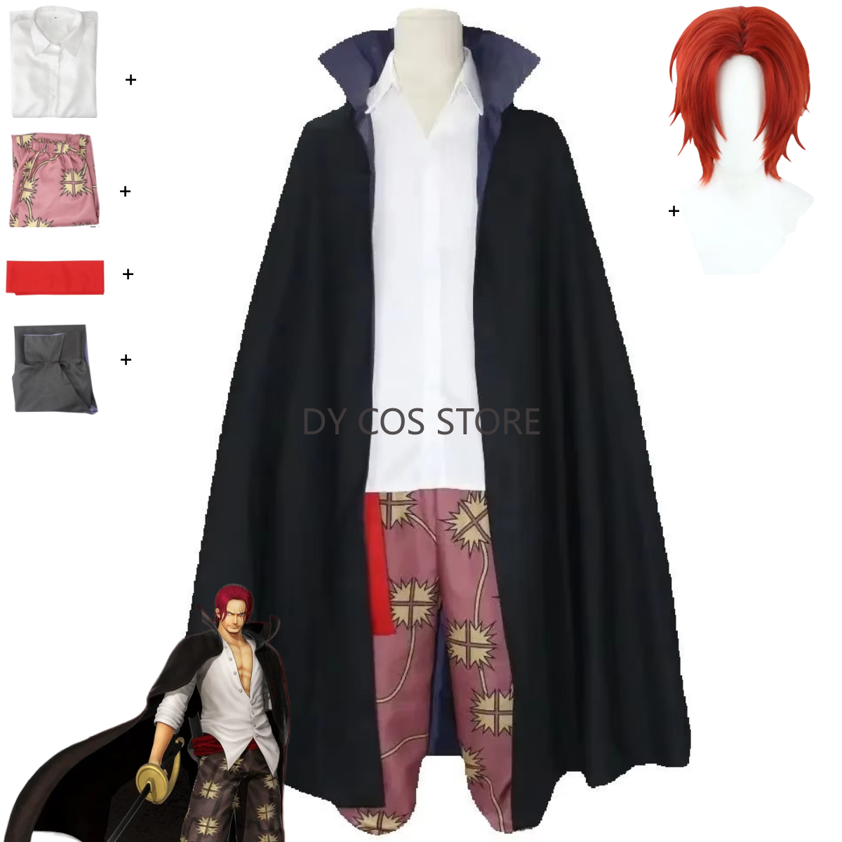 Anime Red Hair Shanks Cosplay  - Anime Cosplay With Red Hair recensie en prijs