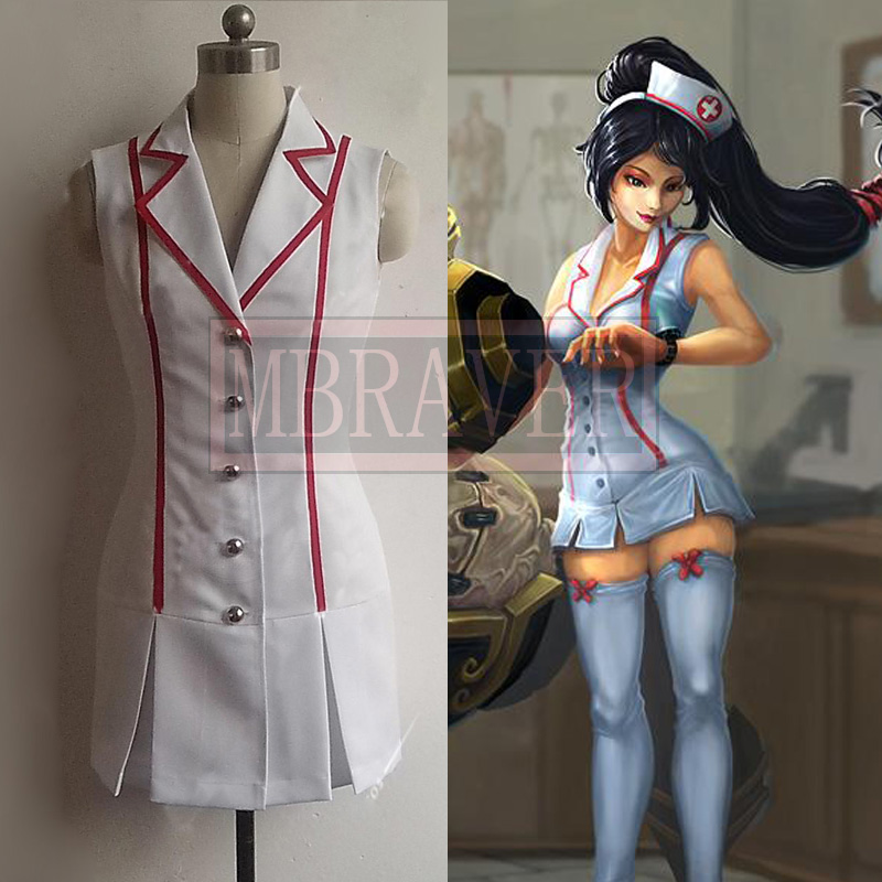 2025 Lol Akali Skin Nurse Hall - Anime Cosplay Nurse recensie en prijs