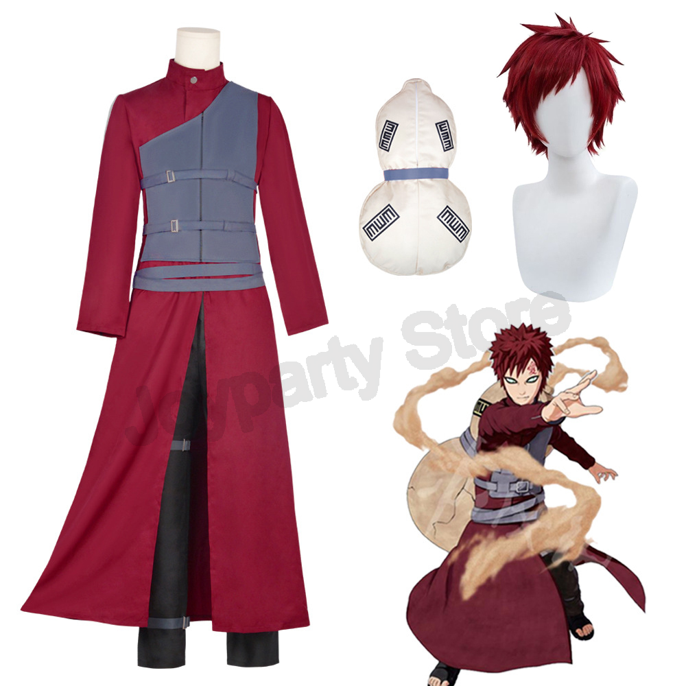 Gaara Cosplay Costume Sand Fiv - Anime Cosplay With Red Hair recensie en prijs